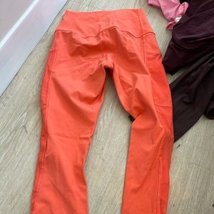 bright orange lulu leggings